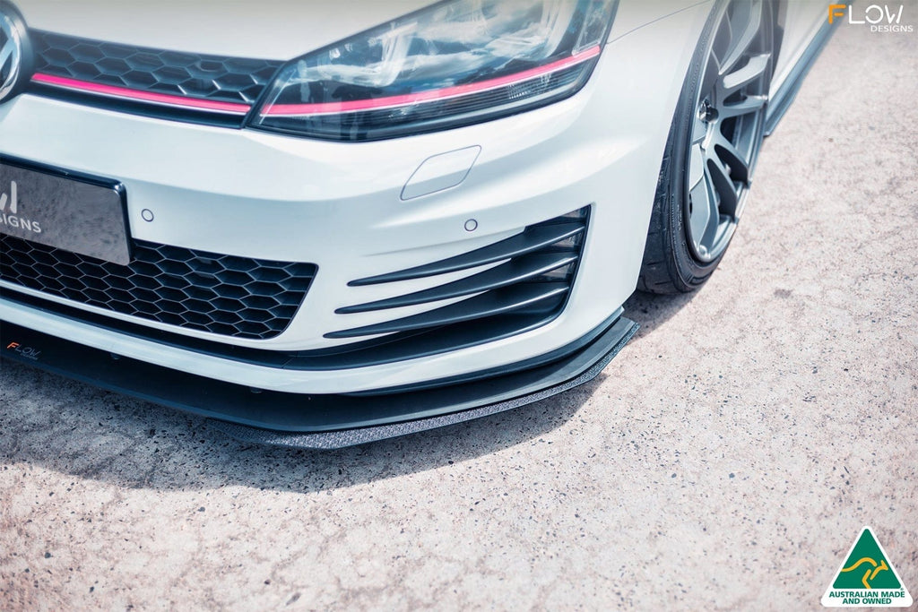 Flow Designs Mk7 Golf GTI Front Lip Splitter & Bumper Reinforcement ...