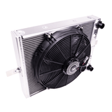 Chase Bays BMW E30/E36/E46 -16AN Tucked Aluminum Radiator w/16in 2200 CFM Ultra Fan by Chase Bays CB-E306RAD-16AN-16UFAN