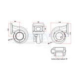 4 bolt T3 A/R .63 SPA300 / SPA500C / SPA509C turbine housing by SPA Performance CBBXQS63M02