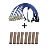 SPA Performance HEI Spark Plug Wire Set (9mm) w/ Titanium Spark Plug Wire Boots Protector (8 Unit Set) by SPA Performance CMBCIGMSFD02T022038