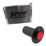 SPA Performance 26.8x19.6" Lightweight Late Model Radiator (Double Pass) w/ Remote Fill Tank (Red Cap) by SPA Performance CMBDRTUS008