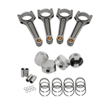 SPA Performance Forged Flat Top Piston & Rings Set (83.5mm) w/ 159mm x 20mm High Performance Steel Basic Connecting Rod Set (3/8" Bolt) - VW / ABA 2.0L 8v by SPA Performance CMBUSAMVLPTW20001