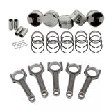 SPA Performance Forged Piston & Rings Set (83.5mm) w/ 144mm x 20mm Super A Connecting Rod Set (3/8" Bolt) - VW / Mk5 / 2.5L / Jetta by SPA Performance CMBUSAMVLPTW35002