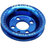 VW syncro Audi 80 90 100 4000 rabbit 1.8 8v underdrive Pulley - BLUE + VW 8V super light crank timing gear by SPA Performance CMBUSASETOUT05