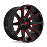 Fuel Wheels D643 Contra 20" 8x180 Gloss Black Red Tinted Clear by Fuel Offroad D64320001847