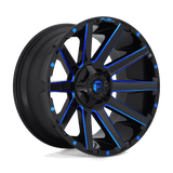 Fuel Wheels D644 Contra 20" 5x139.7/5x150 Gloss Black Blue Tinted Clear by Fuel Offroad D64420007047