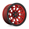 Fuel Wheels D695 Covert 17" 6x139.7 Candy Red Black Bead Ring - 17x9 et01 / 6x139.7 / cb106.1