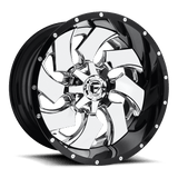 Fuel Wheels D240 Cleaver 22" 5x139.7/5x150 Chrome Plated Gloss Black Lip by Fuel Offroad D24022007050