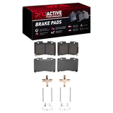 Dynamic Friction 1993-1998 Toyota Supra Front Active Performance Pads and Hardware Kit by Dynamic Friction Company 1115-0629-01