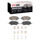 Dynamic Friction 2022-2023 Peugeot 8 (Mexico) Front 3000 Ceramic Brake Pads and Hardware Kit by Dynamic Friction Company 1310-2508-01