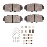 Dynamic Friction 1979-1981 Toyota Celica Rear 3000 Semi-Metallic Brake Pads and Hardware Kit by Dynamic Friction Company 1311-0196-01