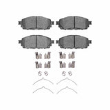 Dynamic Friction 2016-2025 Toyota Hilux (Mexico) Front 3000 Semi-Metallic Brake Pads and Hardware Kit by Dynamic Friction Company 1311-2006-01