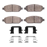 Dynamic Friction 2017-2018 Chevrolet Spark (Mexico) Front 3000 Semi-Metallic Brake Pads and Hardware Kit by Dynamic Friction Company 1311-2024-01