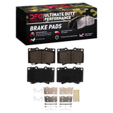Dynamic Friction 1998-2007 Lexus LX470 Front Ultimate Duty Performance Brake Pads and Hardware Kit by Dynamic Friction Company 1400-0772-01
