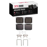 Dynamic Friction 1974-1980 Saab 99 Front 5000 Advanced Low Metallic Brake Pads and Hardware Kit