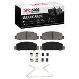 Dynamic Friction 1984-1991 Mazda RX-7 Front 5000 Advanced Semi Metallic Brake Pads and Hardware Kit by Dynamic Friction Company 1551-0131-01