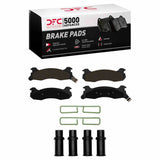 Dynamic Friction 1984-1986 Ford Mustang Rear 5000 Advanced Semi Metallic Brake Pads and Hardware Kit by Dynamic Friction Company 1551-0204-01