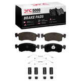 Dynamic Friction 1983-1987 Chrysler Executive Limousine Front 5000 Advanced Semi Metallic Brake Pads and Hardware Kit by Dynamic Friction Company 1551-0220-01