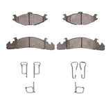 Dynamic Friction 1984-1990 Chrysler Town & Country Front 5000 Advanced Semi Metallic Brake Pads and Hardware Kit