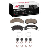 Dynamic Friction 1984-1988 Pontiac 6000 Rear 5000 Advanced Semi Metallic Brake Pads and Hardware Kit by Dynamic Friction Company 1551-0262-01