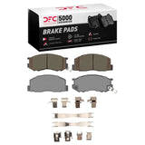 Dynamic Friction 1984-1989 Toyota Van Wagon Front 5000 Advanced Ceramic Brake Pads and Hardware Kit by Dynamic Friction Company 1551-0263-01