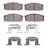 Dynamic Friction 1986-1986 Nissan Stanza Front 5000 Advanced Semi Metallic Brake Pads and Hardware Kit