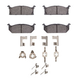 Dynamic Friction 1989-1994 Geo Metro Front 5000 Advanced Semi Metallic Brake Pads and Hardware Kit by Dynamic Friction Company 1551-0296-02