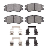 Dynamic Friction 1986-8 Dodge Van 1000 (Mexico) Front 5000 Advanced Ceramic Brake Pads and Hardware Kit by Dynamic Friction Company 1551-0349-01