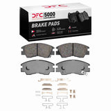Dynamic Friction 1986-8 Mitsubishi Mighty Max Pickup Front 5000 Advanced Ceramic Brake Pads and Hardware Kit by Dynamic Friction Company 1551-0349-02