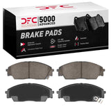 Dynamic Friction 1988-1991 Honda CRX Front 5000 Advanced Semi Metallic Brake Pads by Dynamic Friction Company 1551-0373-00