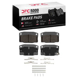 Dynamic Friction 1988-1993 Pontiac LeMans Front 5000 Advanced Semi Metallic Brake Pads and Hardware Kit by Dynamic Friction Company 1551-0378-01