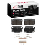 Dynamic Friction 1988-1990 Pontiac 6000 Rear 5000 Advanced Semi Metallic Brake Pads and Hardware Kit by Dynamic Friction Company 1551-0378-03