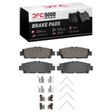 Dynamic Friction 1990-1992 Lexus LS400 Rear 5000 Advanced Ceramic Brake Pads and Hardware Kit by Dynamic Friction Company 1551-0488-01