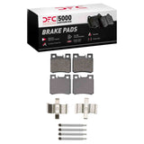 Dynamic Friction 1992-1995 Mercedes-Benz E420 Rear 5000 Advanced Low Metallic Brake Pads and Hardware Kit by Dynamic Friction Company 1551-0495-03