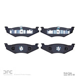Dynamic Friction 1989-2010 Chrysler 300M Rear 5000 Advanced Semi Metallic Brake Pads by Dynamic Friction Company 1551-0512-00