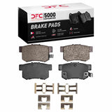 Dynamic Friction 2000-2013 Honda S2000 Rear 5000 Advanced Ceramic Brake Pads and Hardware Kit by Dynamic Friction Company 1551-0537-03