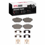 Dynamic Friction 1991-1998 Volvo 780/940/S90/V90/740/745/960 Front 5000 Advanced Low Metallic Brake Pads & Hardware Kit by Dynamic Friction Company 1551-0542-01