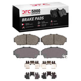 Dynamic Friction 1993-2001 Acura Integra Front 5000 Advanced Ceramic Brake Pads and Hardware Kit by Dynamic Friction Company 1551-0617-01
