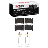Dynamic Friction 1993-1998 Toyota Supra Front 5000 Advanced Ceramic Brake Pads and Hardware Kit by Dynamic Friction Company 1551-0629-01