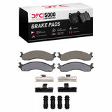 Dynamic Friction 1995-2007 Ford E-Super Duty Front 5000 Advanced Semi Metallic Brake Pads and Hardware Kit by Dynamic Friction Company 1551-0655-01