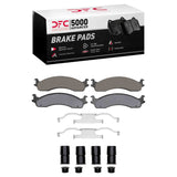 Dynamic Friction 1996-2007 Ford E-20150 Fr/ Front 5000 Advanced Semi Metallic Brake Pads and Hardware Kit by Dynamic Friction Company 1551-0655-02