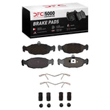 Dynamic Friction 1995-1999 Chevrolet Tigra (Mexico) Front/Rear 5000 Advanced Low Metallic Brake Pads and Hardware Kit by Dynamic Friction Company 1551-0688-01