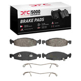 Dynamic Friction 1999-2002 Jeep Grand Cherokee Front 5000 Advanced Semi Metallic Brake Pads and Hardware Kit by Dynamic Friction Company 1551-0790-01