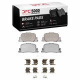Dynamic Friction 2000-2010 Lexus ES300 Rear 5000 Advanced Ceramic Brake Pads and Hardware Kit by Dynamic Friction Company 1551-0835-01
