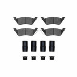Dynamic Friction 2001-2007 Chrysler Town & Country Rear 5000 Advanced Semi Metallic Brake Pads and Hardware Kit by Dynamic Friction Company 1551-0858-01