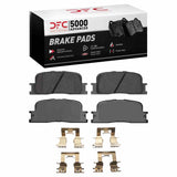 Dynamic Friction 2001-2003 Toyota Highlander Rear 5000 Advanced Ceramic Brake Pads and Hardware Kit by Dynamic Friction Company 1551-0885-02