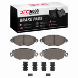 Dynamic Friction 2001-2008 Ford Mondeo (Mexico) Front 5000 Advanced Low Metallic Brake Pads and Hardware Kit by Dynamic Friction Company 1551-0910-01
