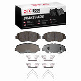 Dynamic Friction 2002-2020 Honda Accord Coupe Front 5000 Advanced Ceramic Brake Pads and Hardware Kit by Dynamic Friction Company 1551-0914-04