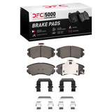 Dynamic Friction 2002-2013 Hyundai Tucson Front 5000 Advanced Ceramic Brake Pads and Hardware Kit by Dynamic Friction Company 1551-0924-01