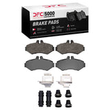 Dynamic Friction 2002-2018 Dodge Sprinter 3500 Rear 5000 Advanced Semi Metallic Brake Pads and Hardware Kit by Dynamic Friction Company 1551-0928-01
